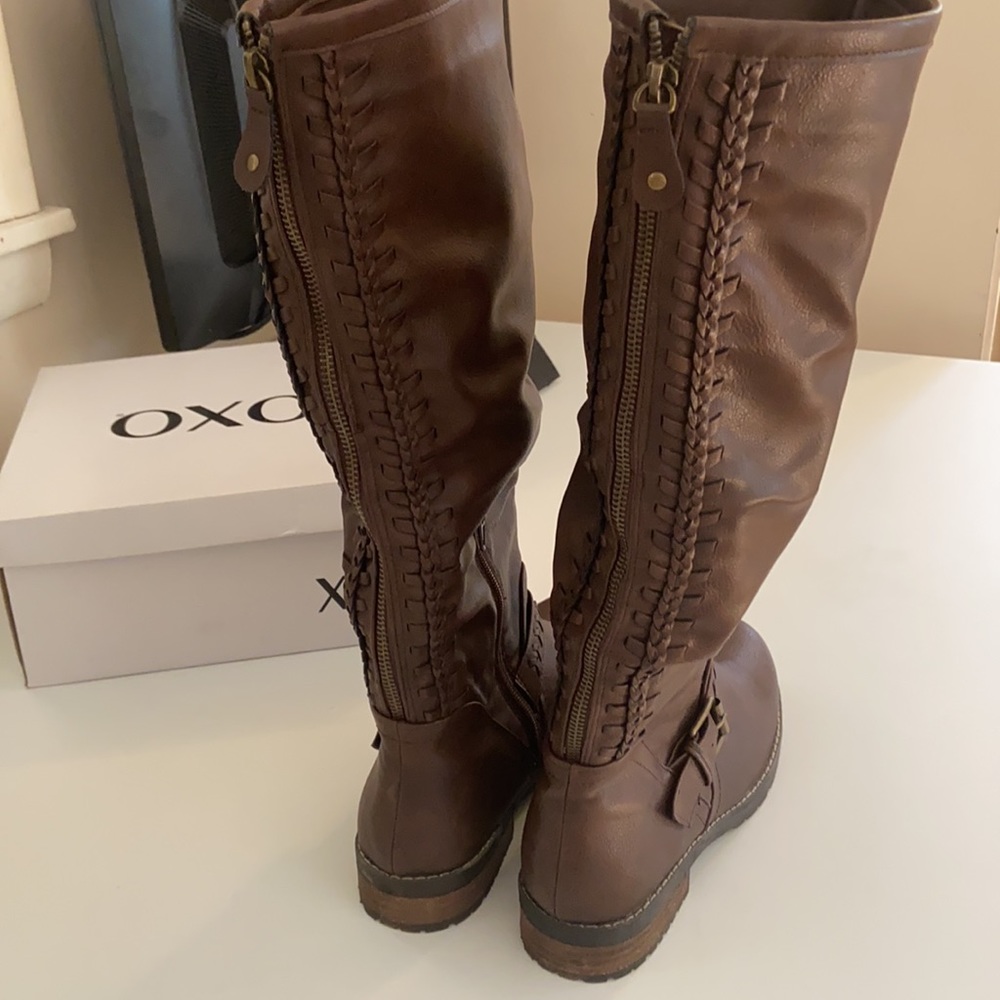 New- Brown Calf- length Boots